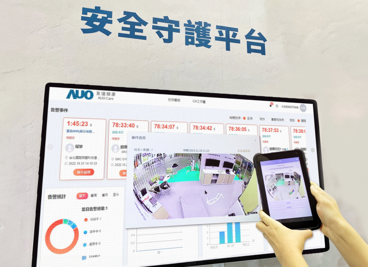 世界杯官网线上平台颐康整合软硬件包含跌倒侦测、智能床垫和紧急呼叫管理等，透过安全守护平台进行IoT设备统一监控与管理，提供长照场域落实安全守护方案
