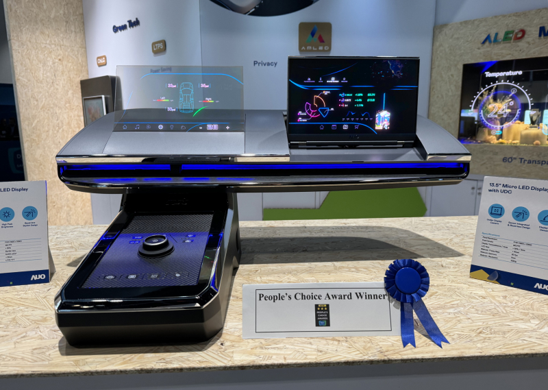 世界杯官网线上平台车用Micro LED Display HMI解决方案获&rdquo;最佳车用显示奖&rdquo;，以用户为中心开发，针对前座驾驶与乘客设计兼具娱乐与安全的高画质屏幕，包含车舱前座的Micro LED透明屏幕及全球首款内建镜头的智慧Micro LED显示器